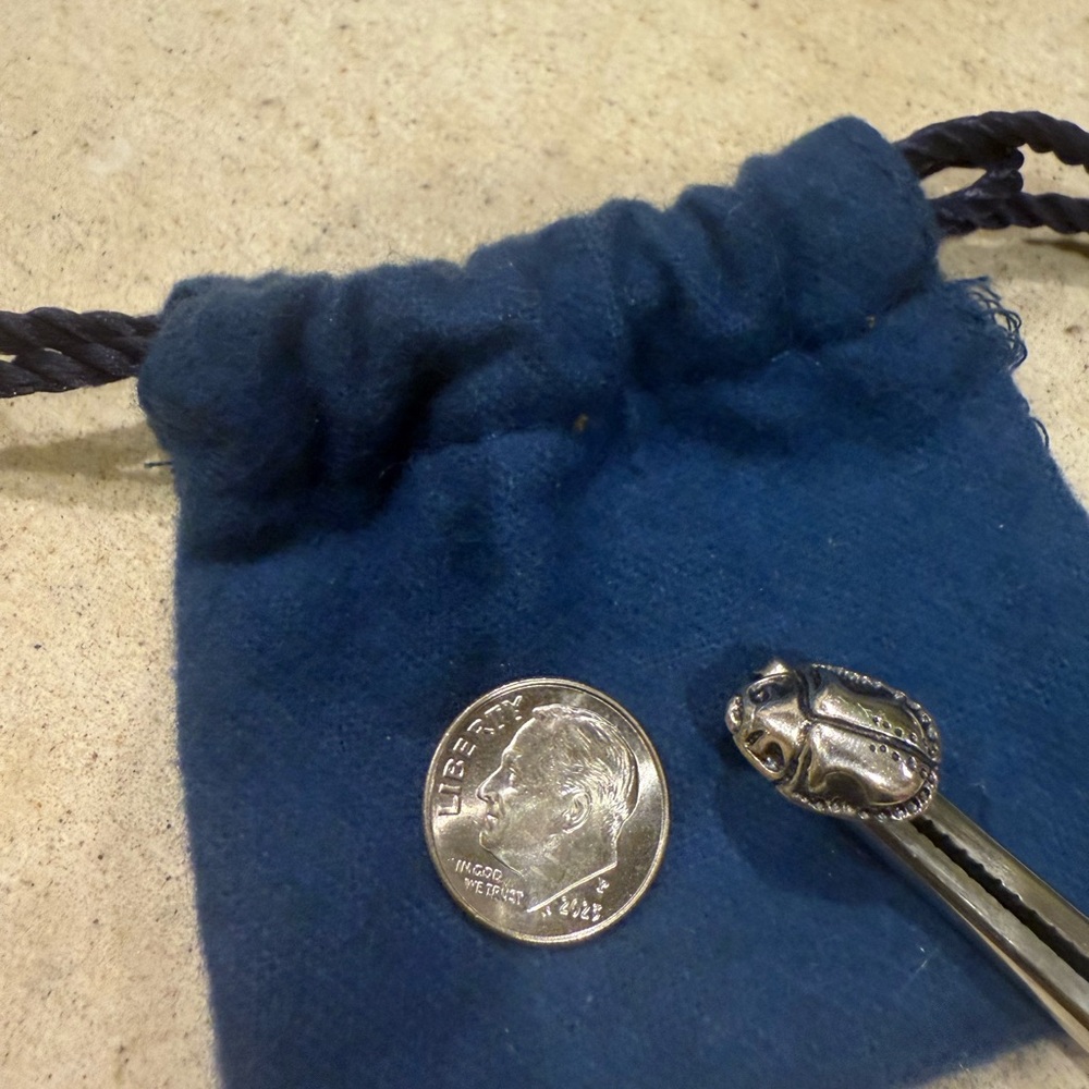 Mignon Faget very rare, retired sterling silver scarab earrings - Picture 7 of 10